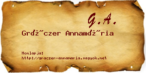 Gráczer Annamária névjegykártya